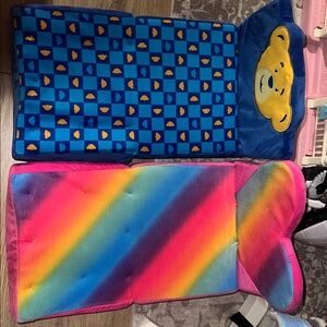 Build-A-Bear Pink and blue sofa chair bed LOT OF 2